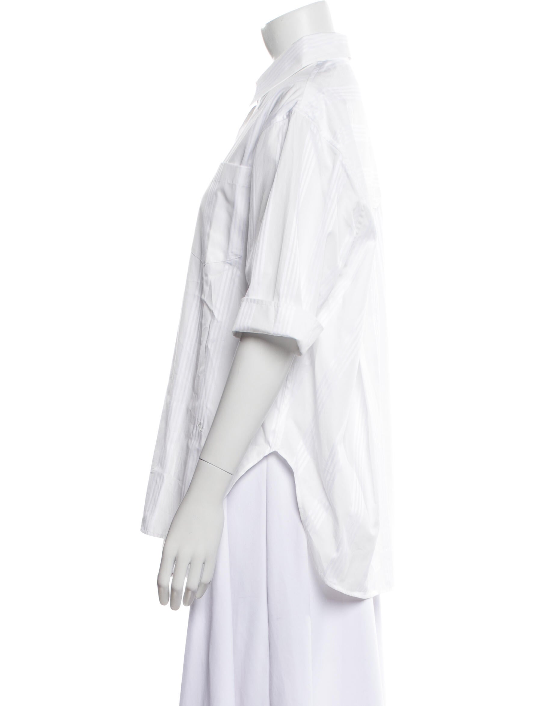 Maria McManus Three-Quarter Sleeve Button-Up Top