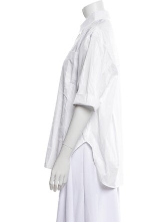 Maria McManus Three-Quarter Sleeve Button-Up Top