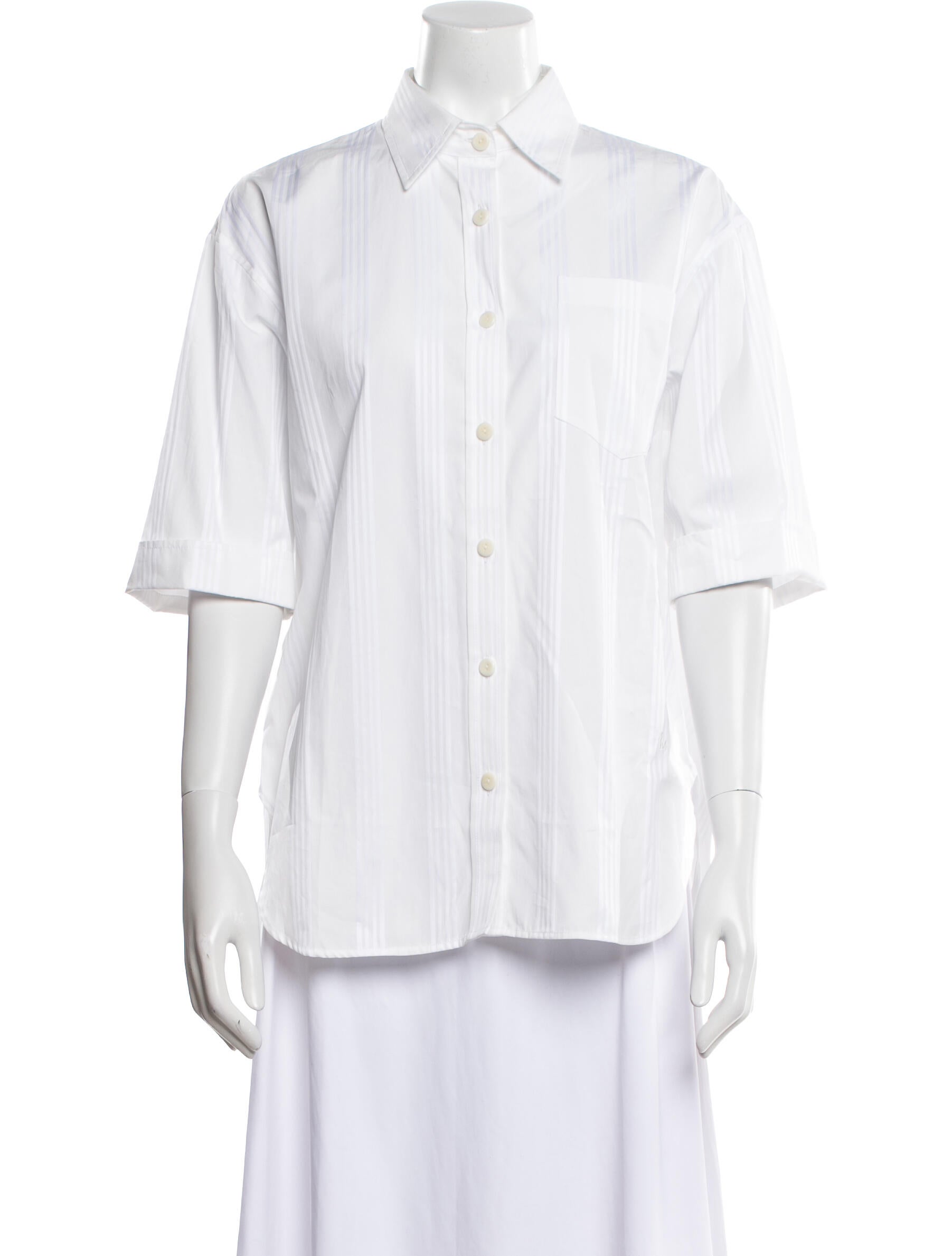 Maria McManus Three-Quarter Sleeve Button-Up Top