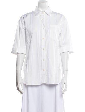 Maria McManus Three-Quarter Sleeve Button-Up Top