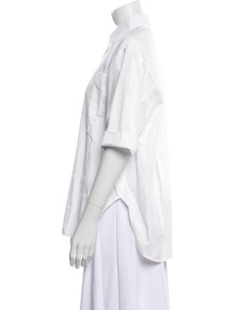 Maria McManus Three-Quarter Sleeve Button-Up Top