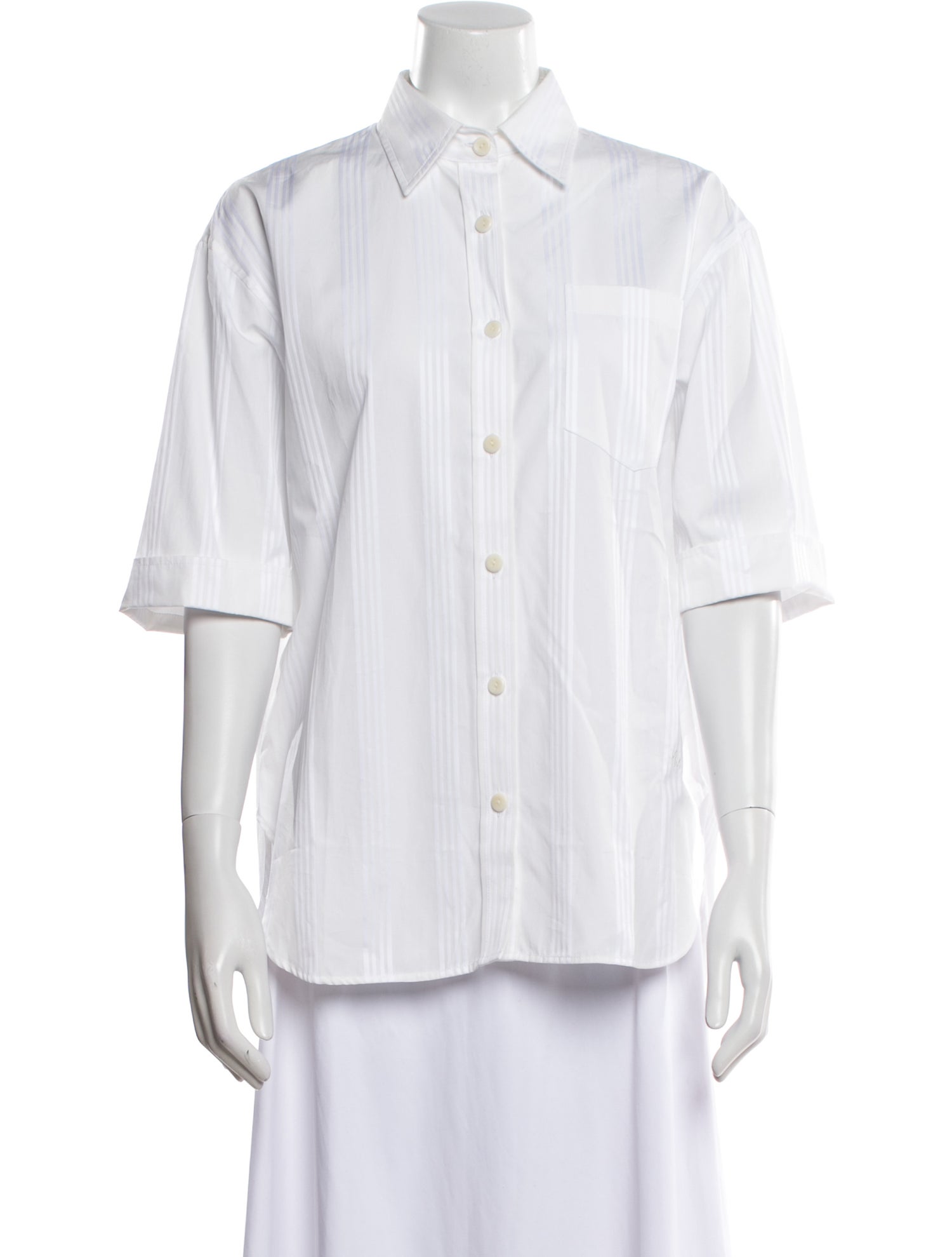 Maria McManus Three-Quarter Sleeve Button-Up Top
