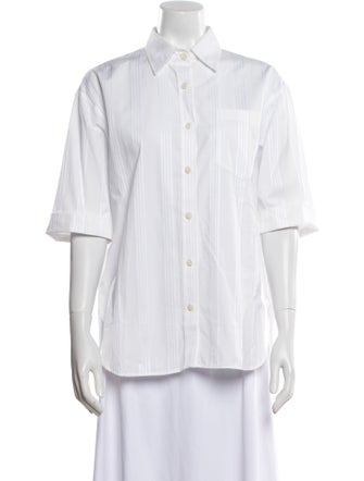 Maria McManus Three-Quarter Sleeve Button-Up Top