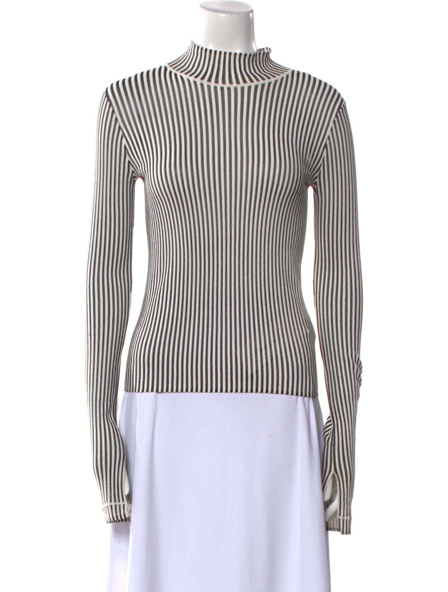 Maria McManus Striped Mock Neck Top