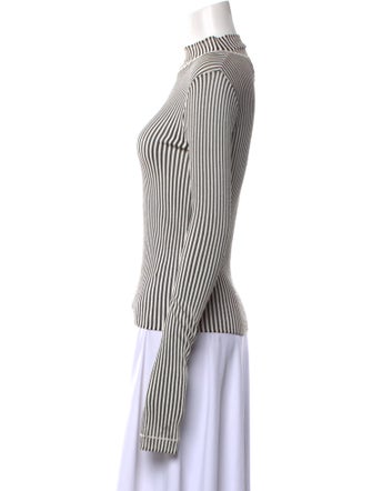 Maria McManus Striped Mock Neck Top