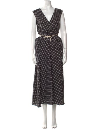 Maria McManus Polka Dot Print Long Dress
