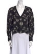 Maria McManus Printed V-Neck Blouse
