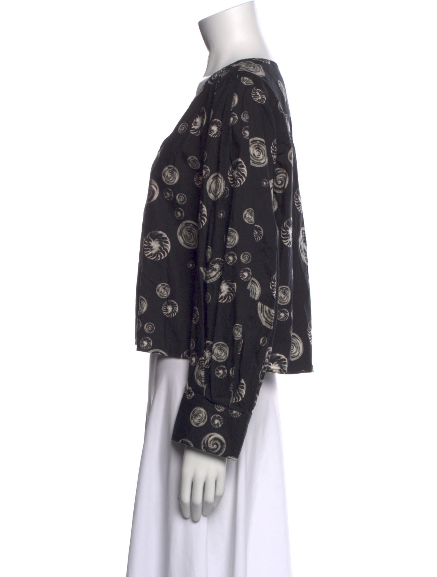 Maria McManus Printed V-Neck Blouse