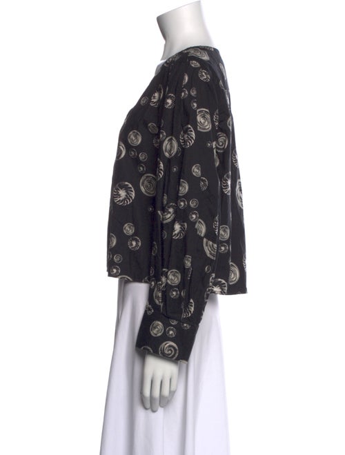 Maria McManus Printed V-Neck Blouse