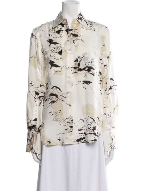 Maria McManus Floral Print Long Sleeve Button-Up Top