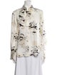 Maria McManus Floral Print Long Sleeve Button-Up Top