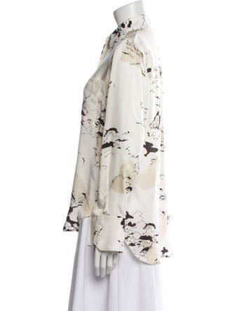 Maria McManus Floral Print Long Sleeve Button-Up Top