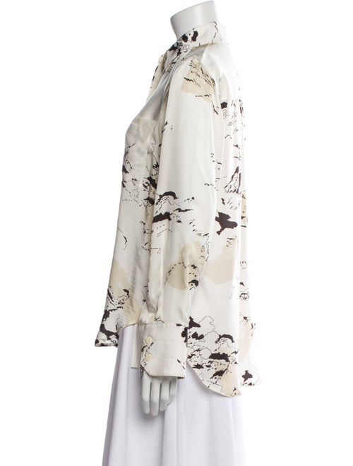 Maria McManus Floral Print Long Sleeve Button-Up Top