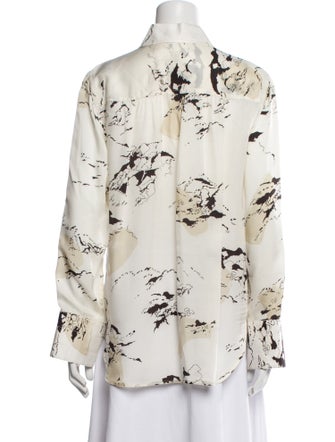 Maria McManus Floral Print Long Sleeve Button-Up Top