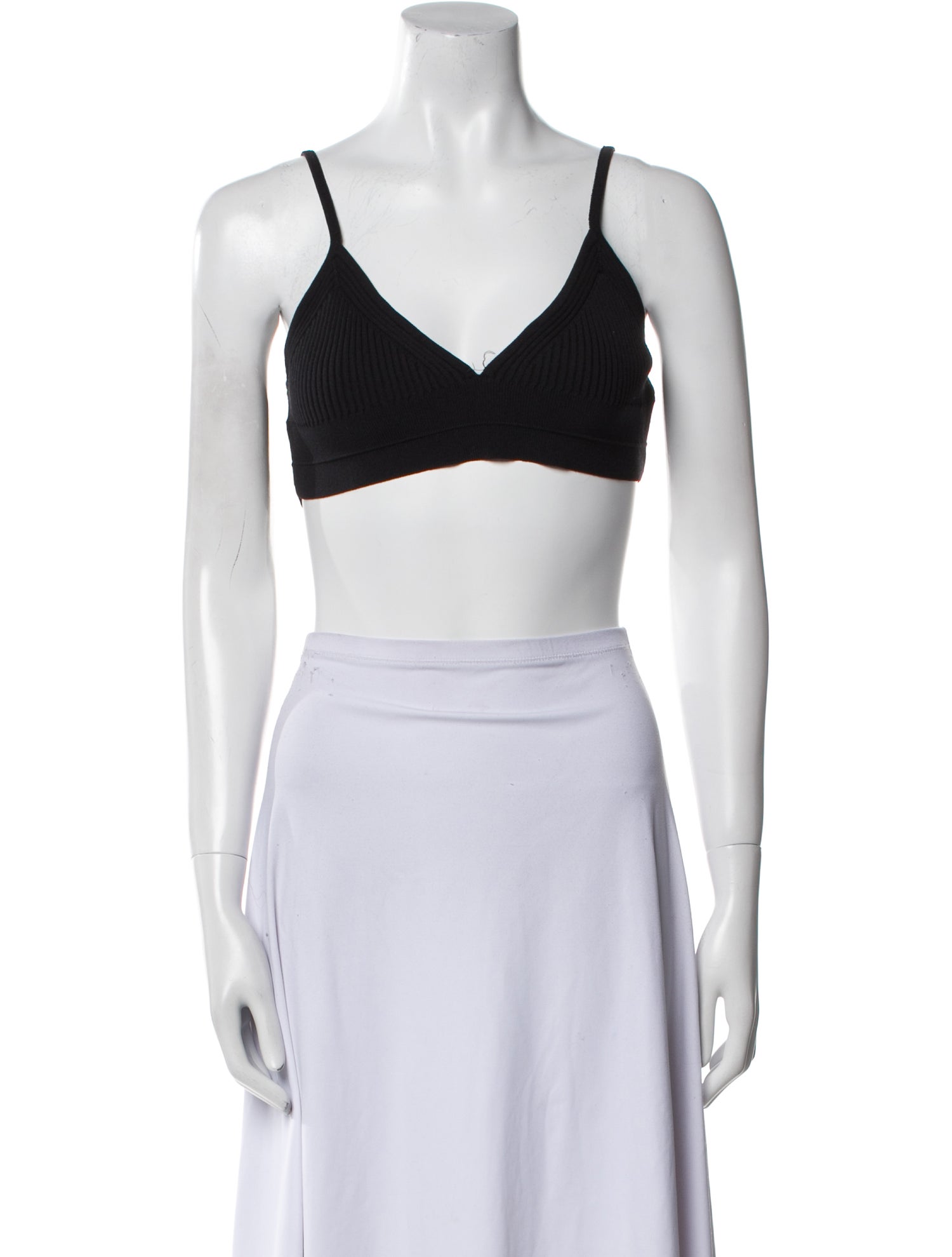 Maria McManus Nylon V-Neck Crop Top