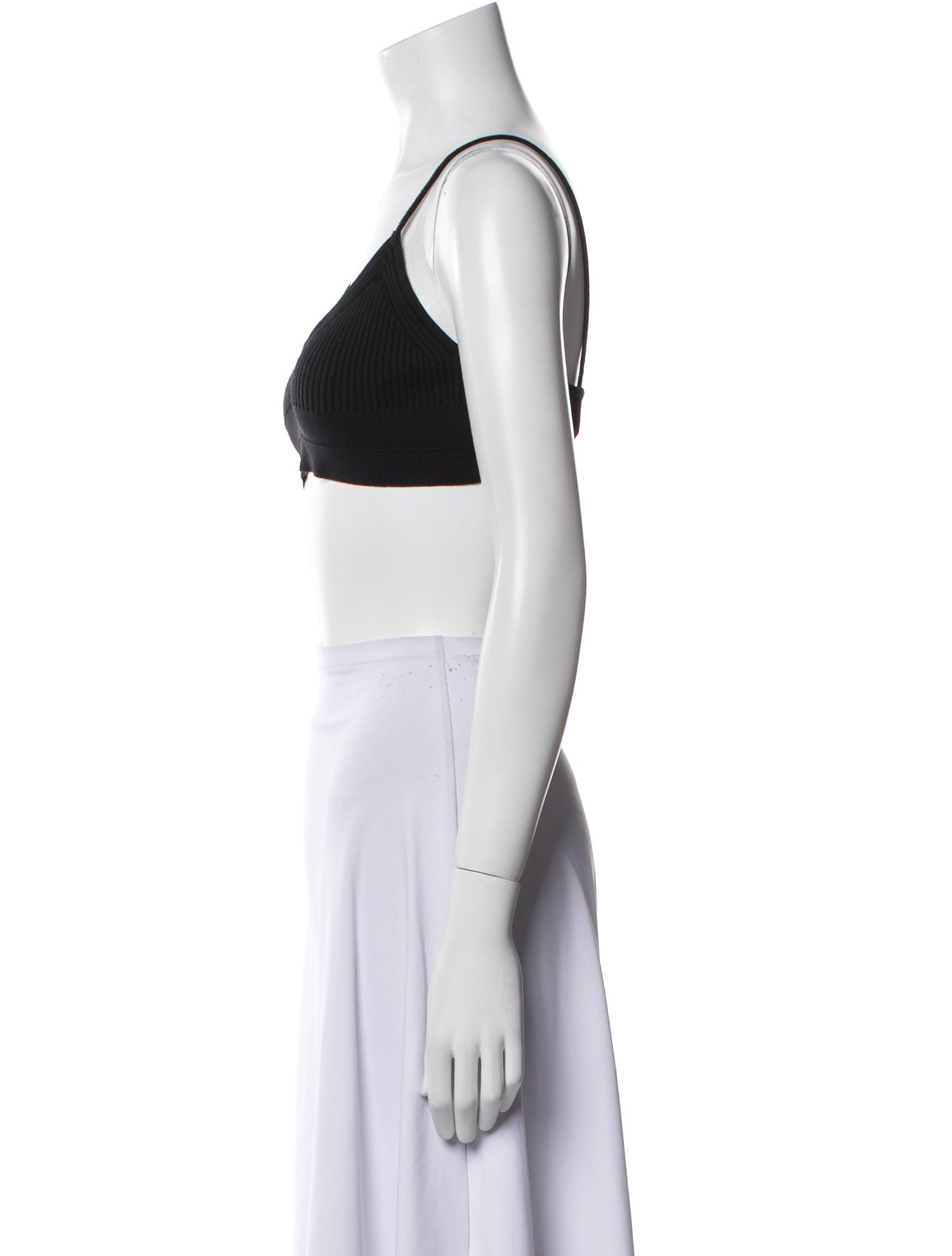 Maria McManus Nylon V-Neck Crop Top
