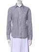 Maria McManus Striped Long Sleeve Button-Up Top