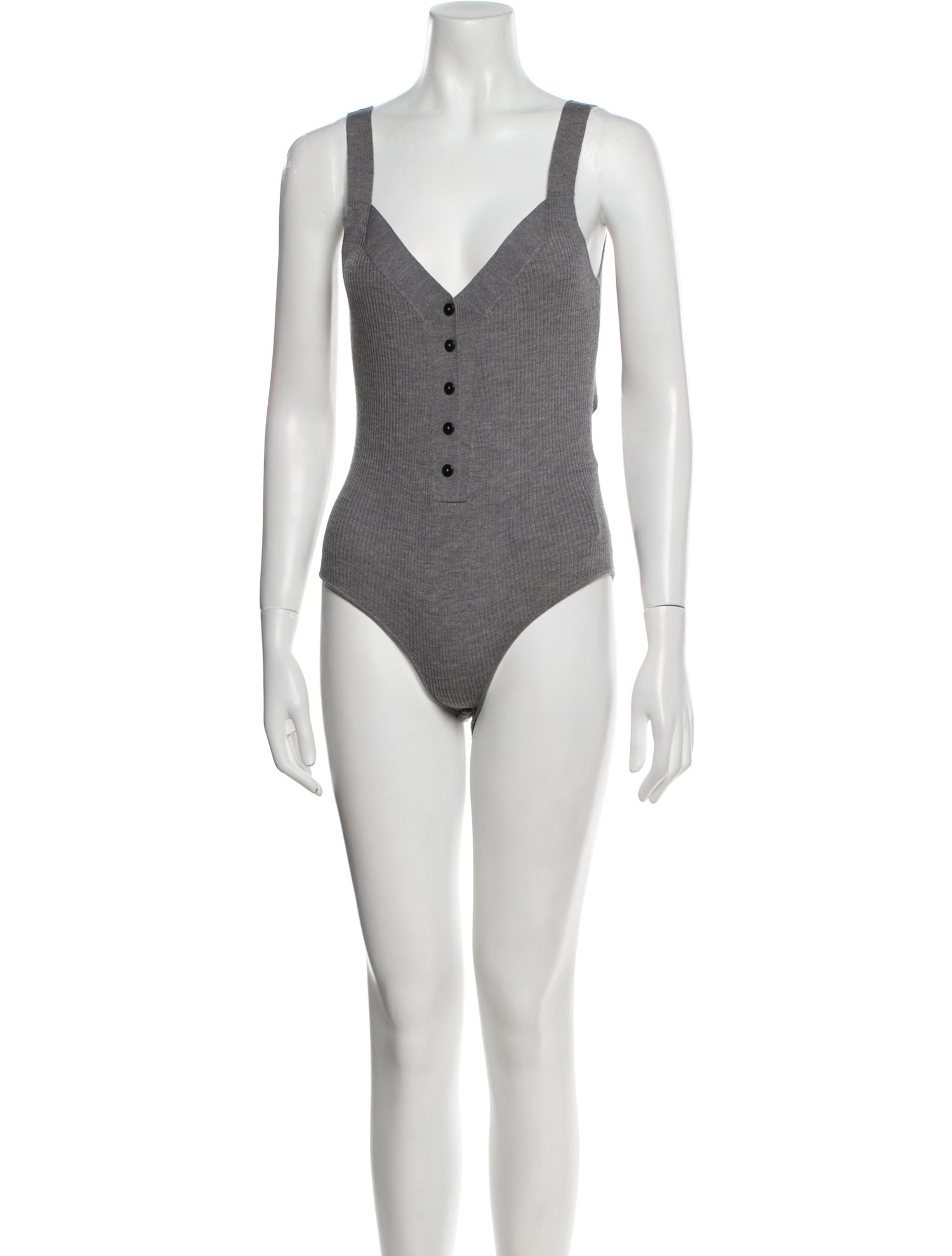 Maria McManus Merino Wool V-Neck Bodysuit w/ Tags