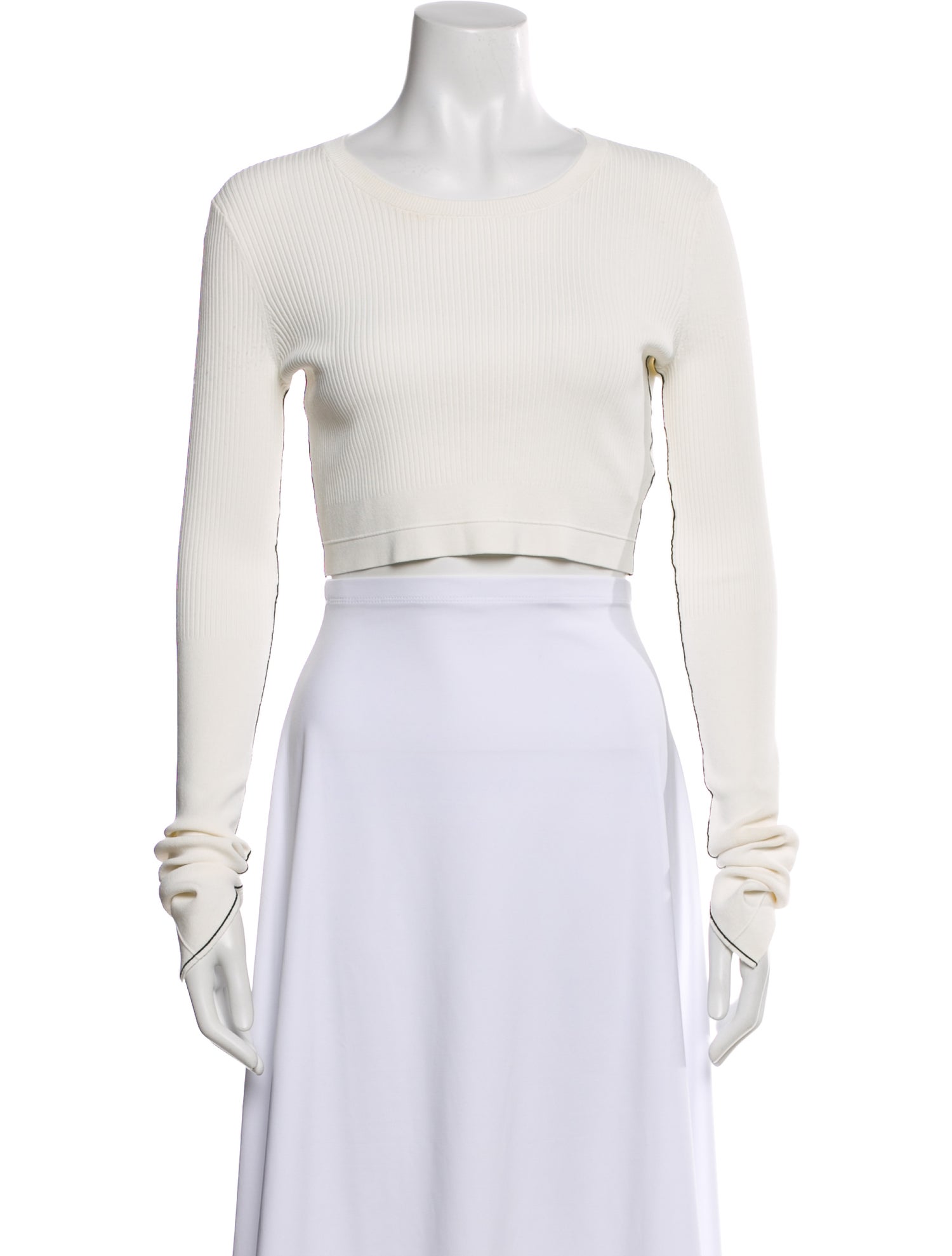 Maria McManus Crew Neck Long Sleeve Crop Top