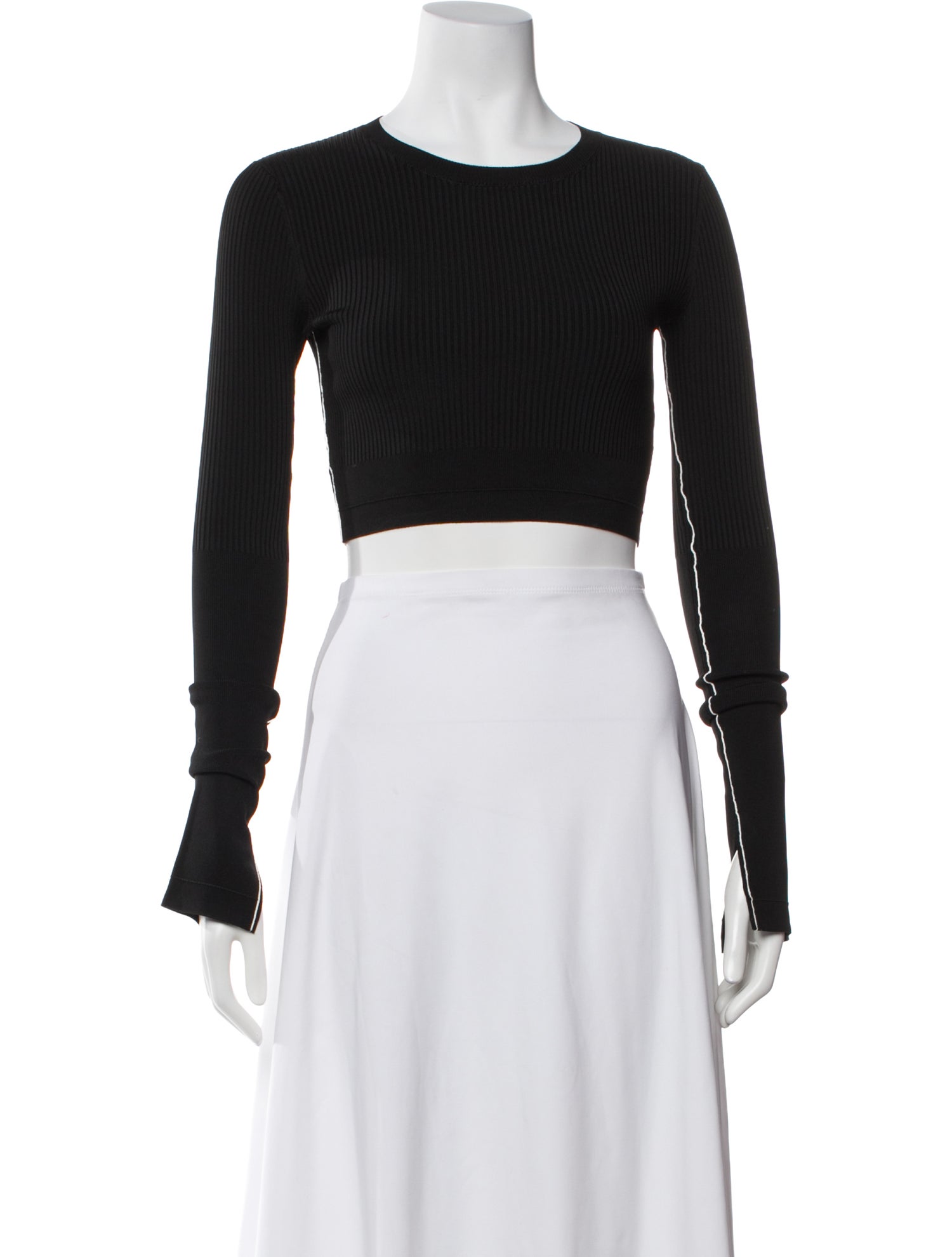 Maria McManus Crew Neck Long Sleeve Crop Top
