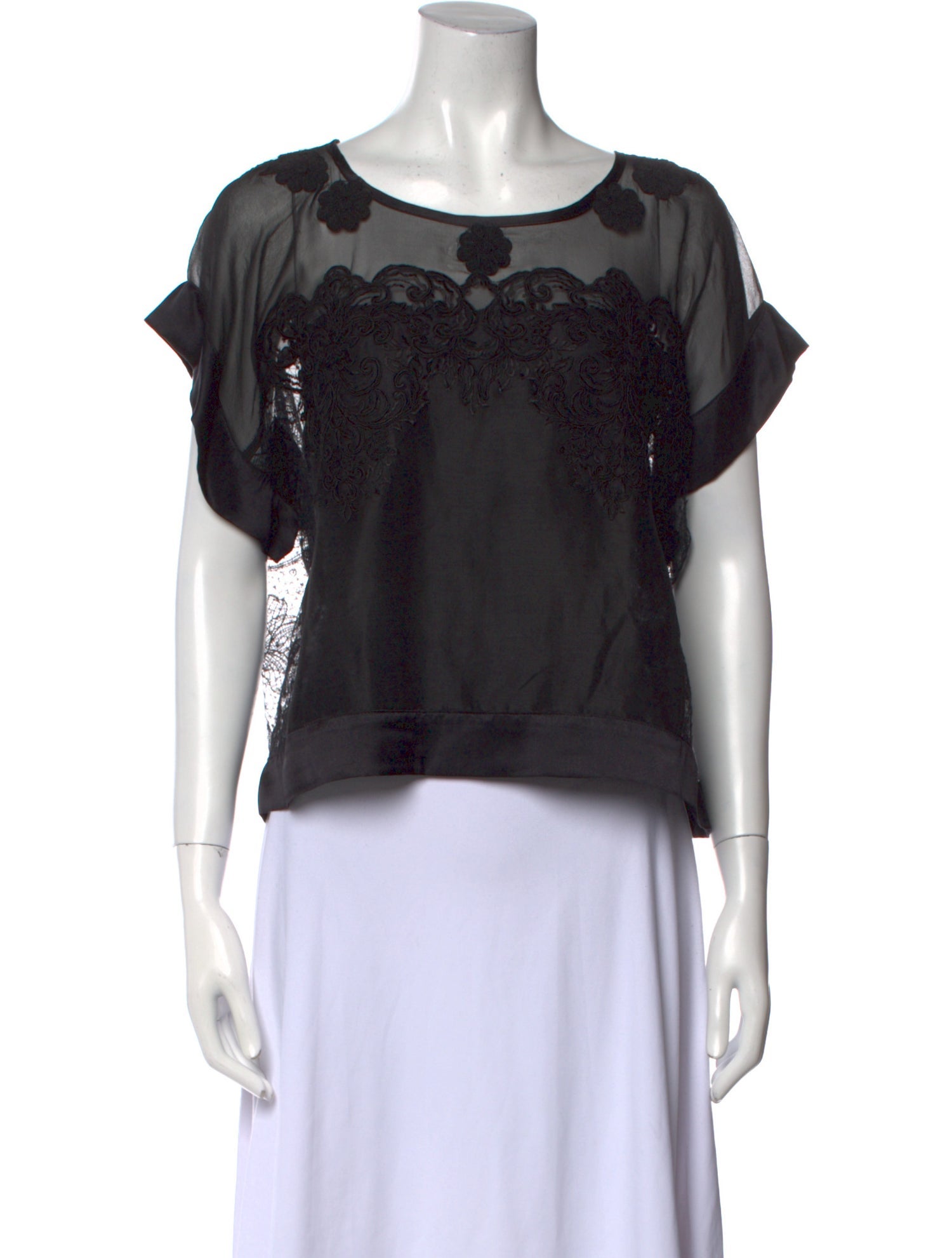 Maurizio Mykonos Linen Scoop Neck Crop Top