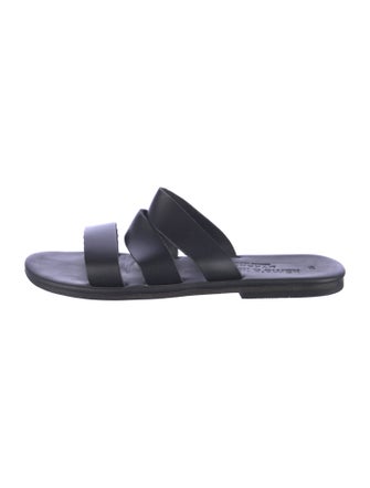 Maurizio Mykonos Leather Slides
