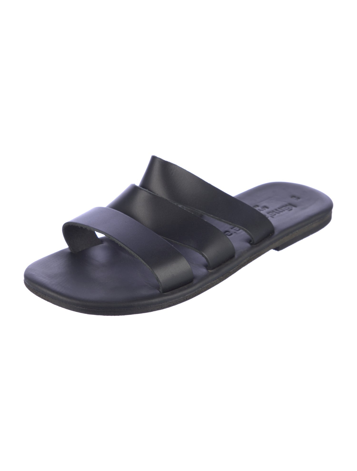 Maurizio Mykonos Leather Slides