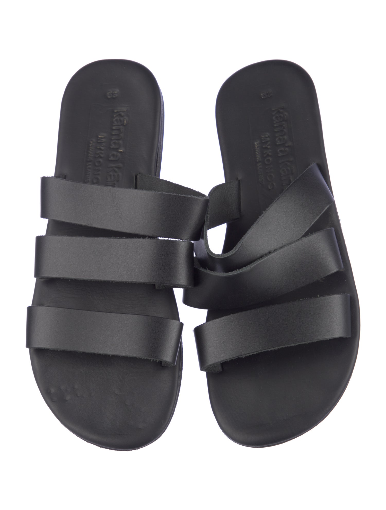 Maurizio Mykonos Leather Slides