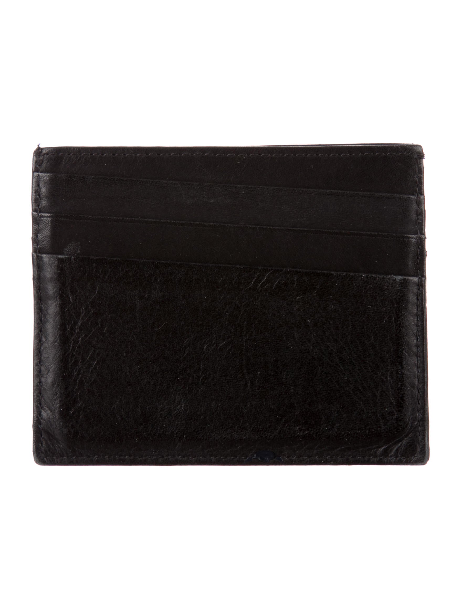 Maison Martin Margiela Paint Splatter Card Case - Black Wallets