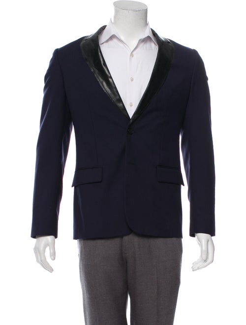 Maison Martin Margiela Coated Lapel Blazer navy