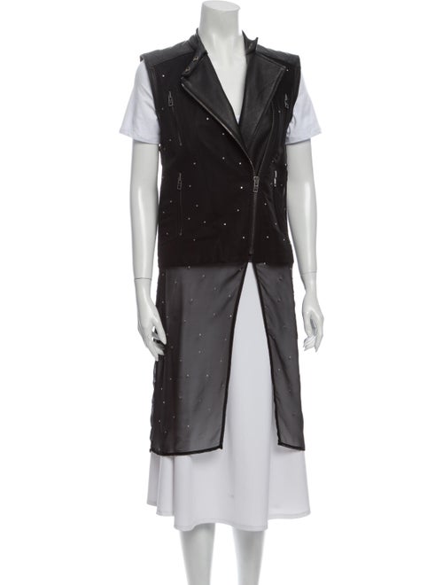 Maison Martin Margiela Leather Vest Black