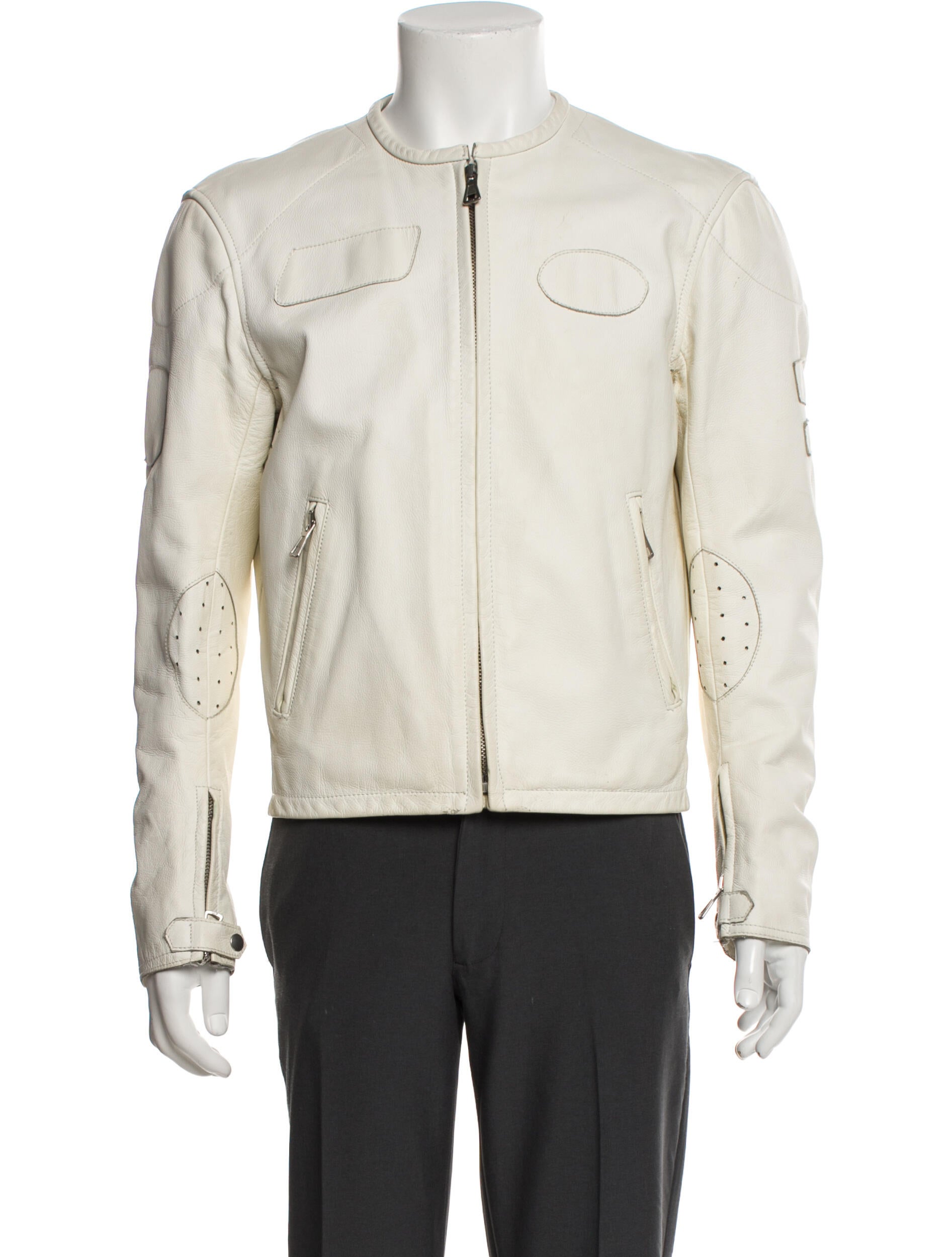 MAISON DE Ｒメゾンドアール　マティジャケット白 Maison Martin Margiela Vintage 2002 Moto Jacket - White Outerwear