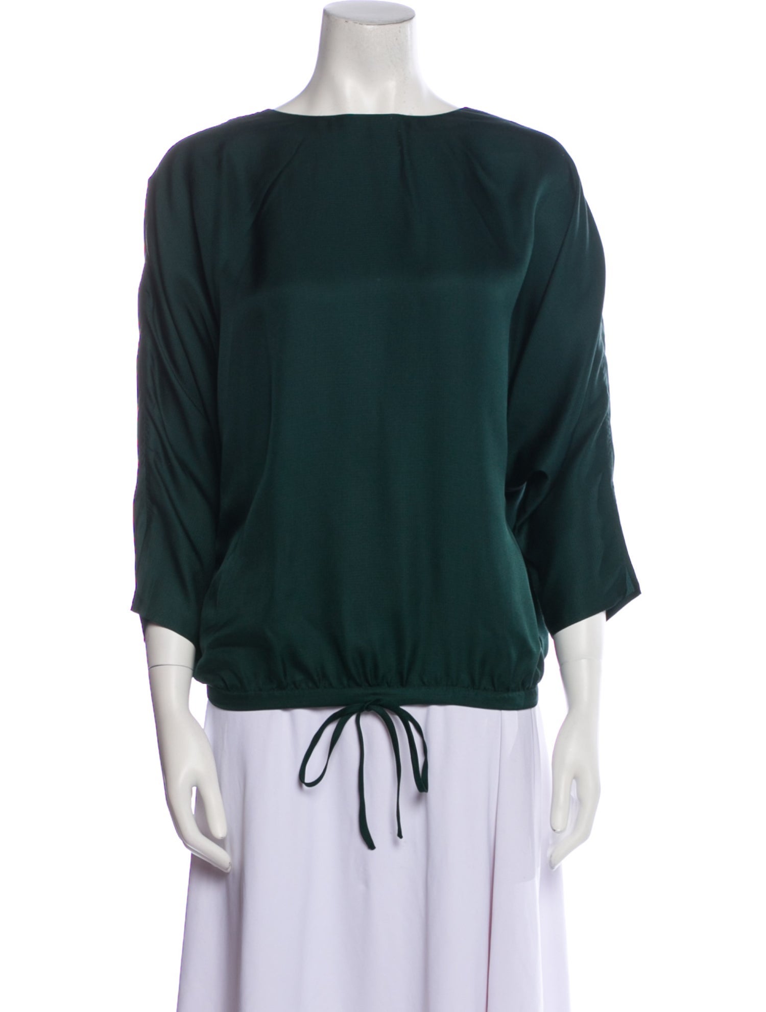 Maison Martin Margiela Silk Bateau Neckline Blouse