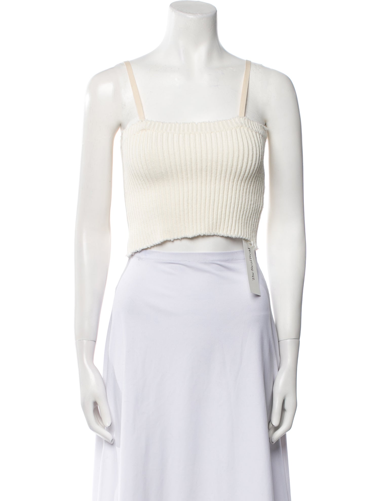 Maison Martin Margiela Square Neckline Sleeveless Crop Top