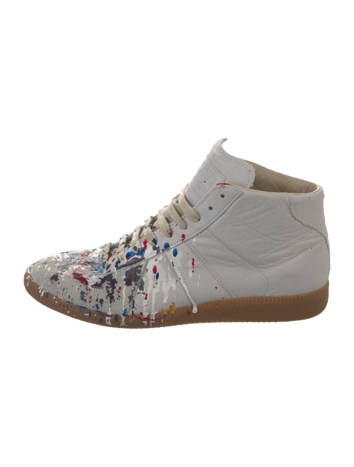 Maison Martin Margiela Leather Printed Sneakers
