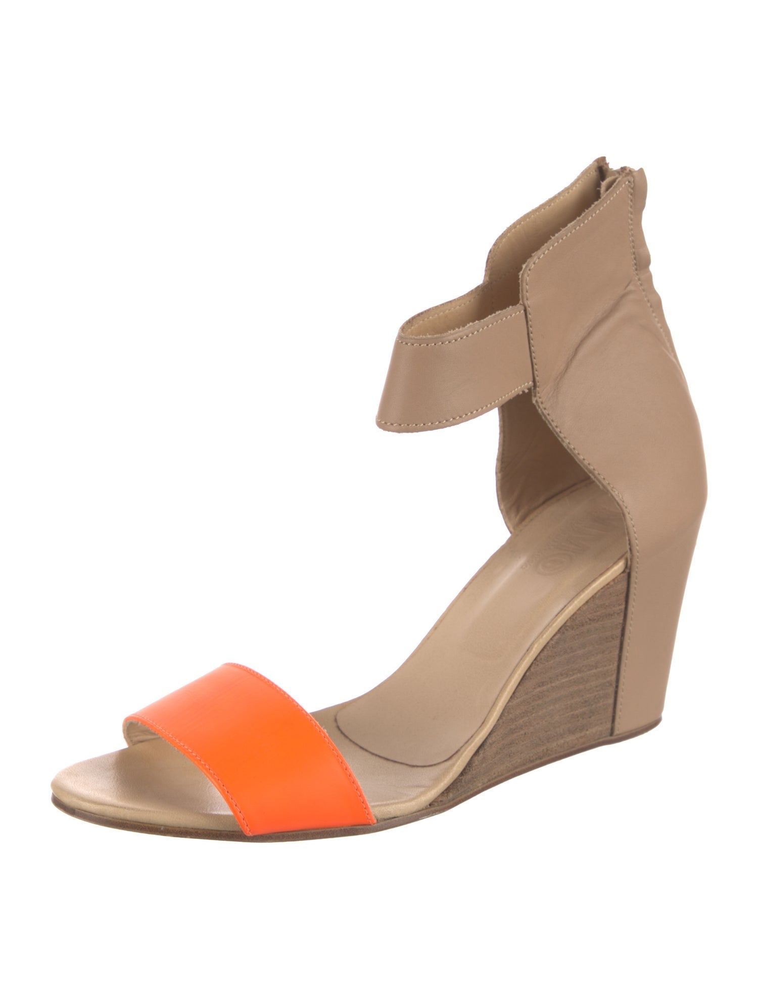 Maison Martin Margiela Leather Colorblock Pattern Sandals