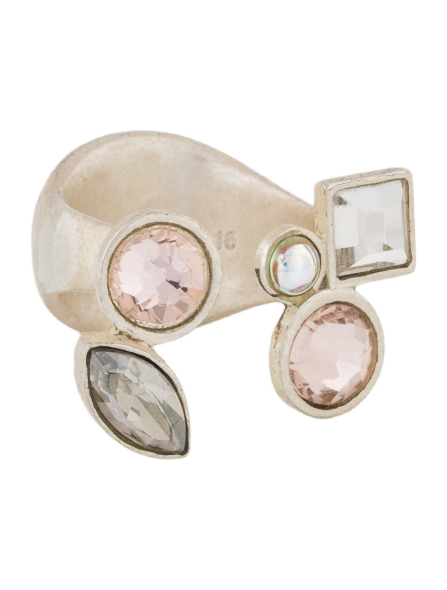 Maison Martin Margiela Crystal Open Cocktail Ring