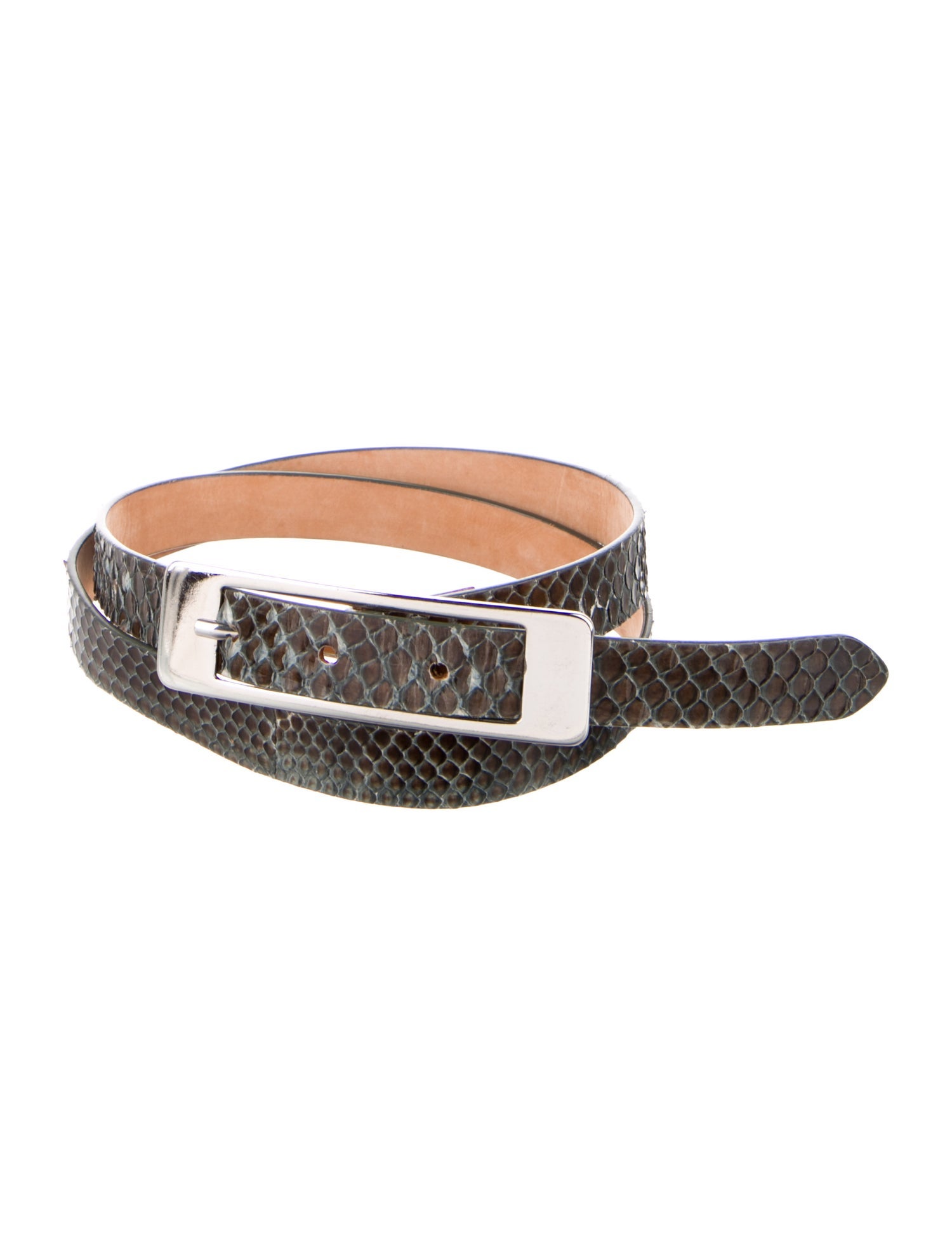 Maison Martin Margiela Skinny Snakeskin Belt