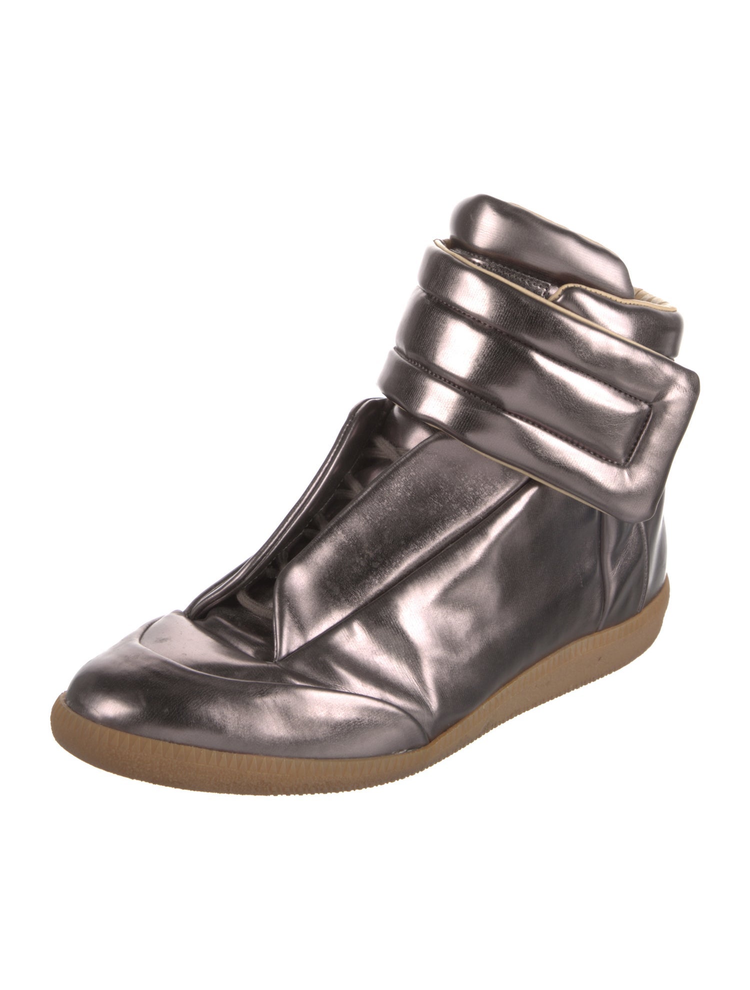 Maison Martin Margiela Patent Leather Lace-Up Boots