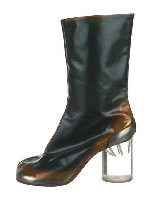 Maison Martin Margiela Patent Leather Printed Boots