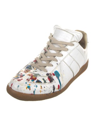 Maison Martin Margiela Leather Printed Sneakers