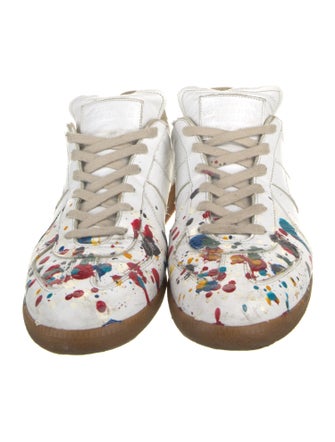 Maison Martin Margiela Leather Printed Sneakers
