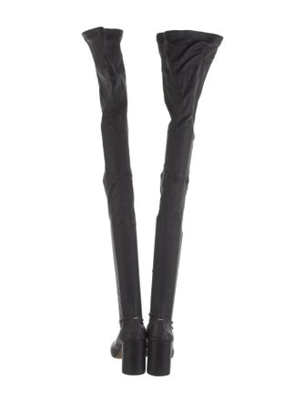 Maison Martin Margiela Leather Lasercut Accents Sock Boots