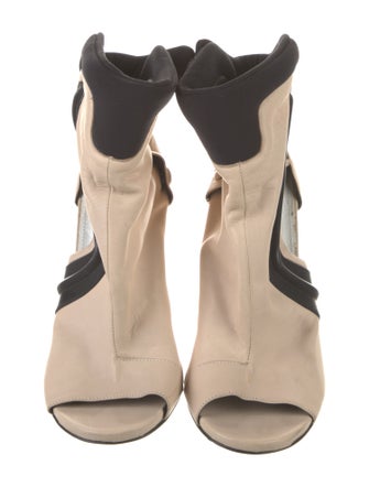 Maison Martin Margiela Leather Colorblock Pattern Boots