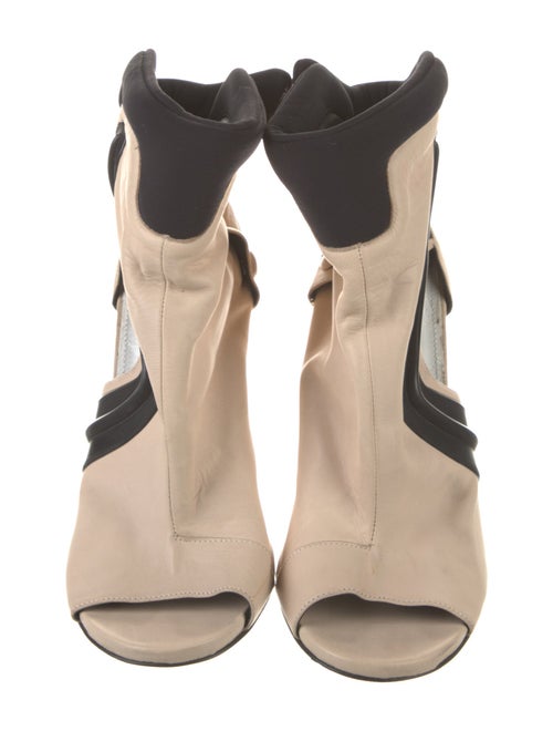 Maison Martin Margiela Leather Colorblock Pattern Boots