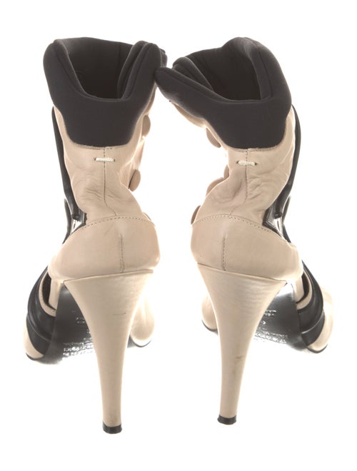 Maison Martin Margiela Leather Colorblock Pattern Boots