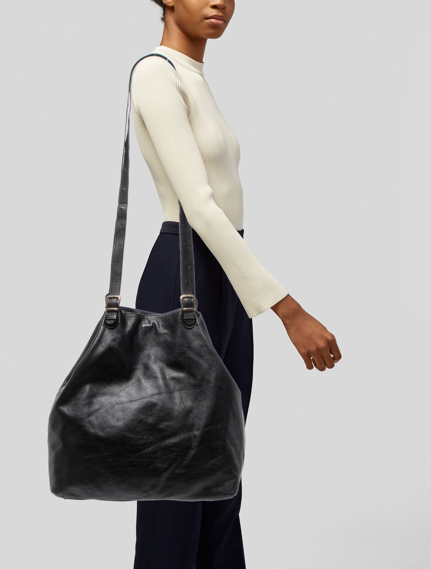 バッグ Maison Martin Margiela Tote Maison Martin Margiela Leather Tote - Black Totes, Handbags