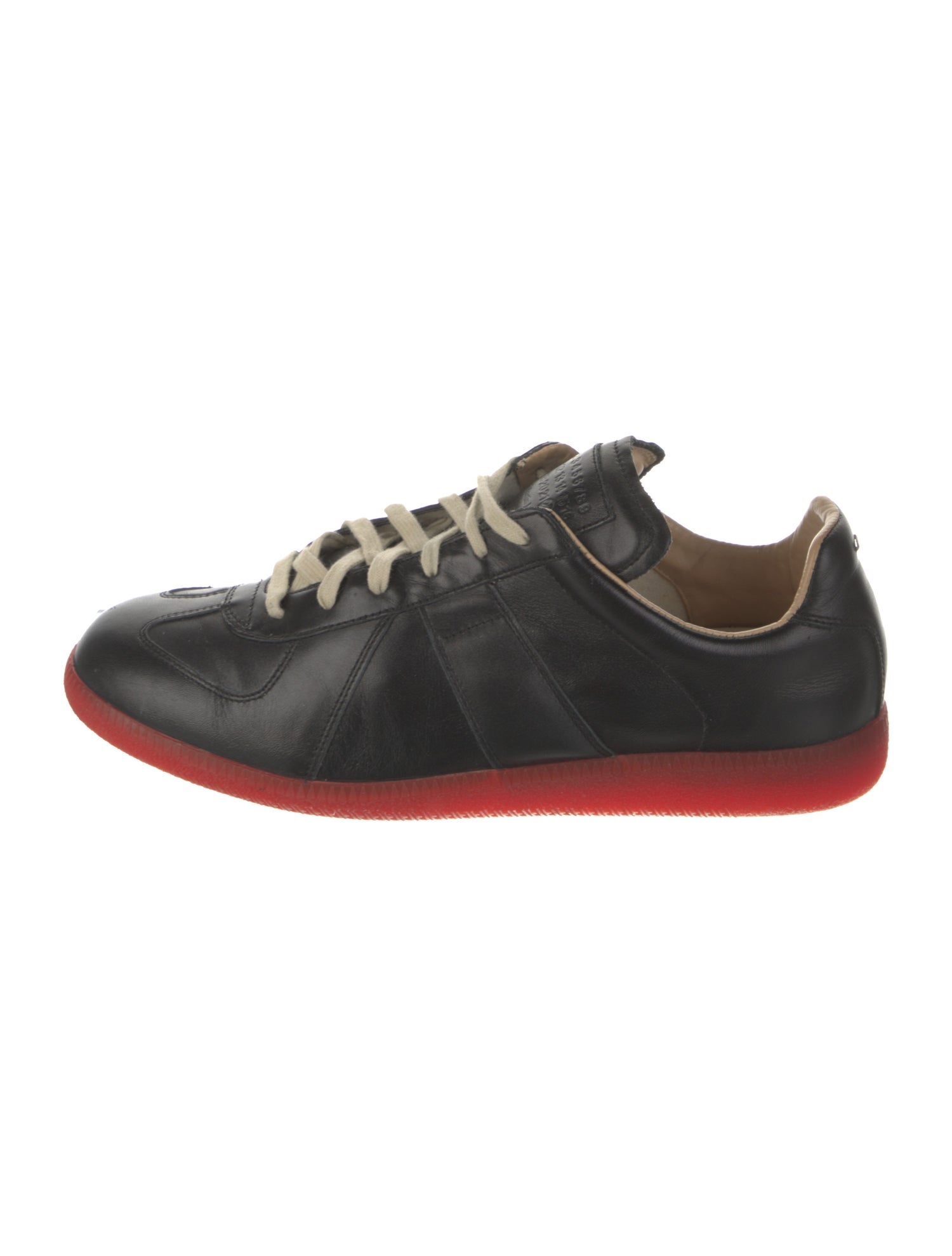 Maison Martin Margiela Leather Sneakers - Black Sneakers, Shoes