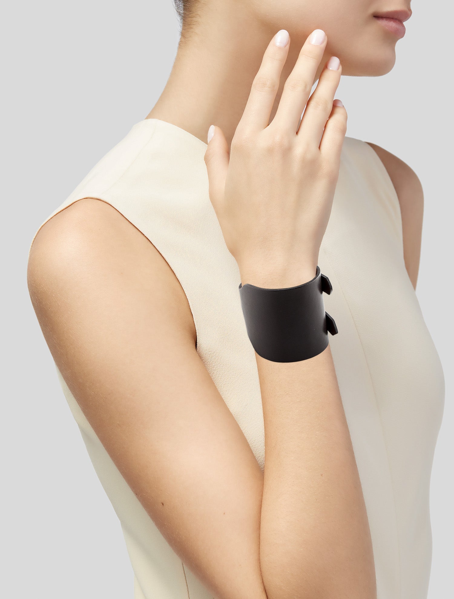 Maison Martin Margiela Leather Double Buckle Bracelet