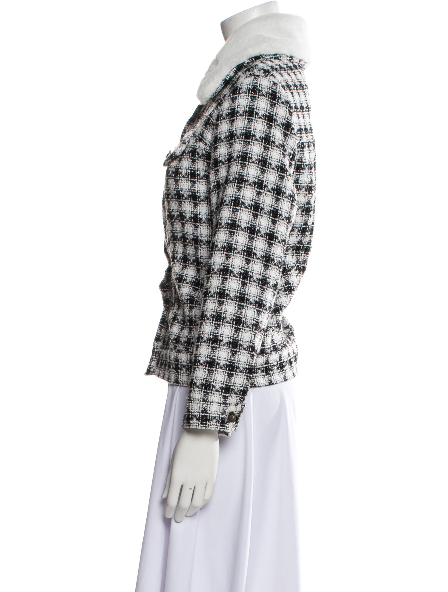 Madison Maison Houndstooth Print Evening Jacket